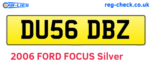 DU56DBZ are the vehicle registration plates.