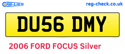 DU56DMY are the vehicle registration plates.