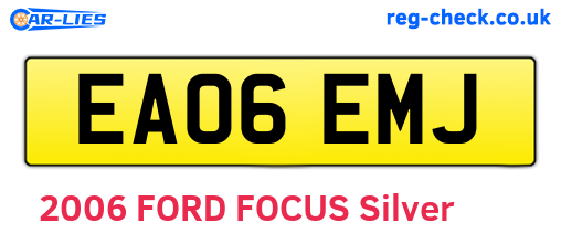 EA06EMJ are the vehicle registration plates.