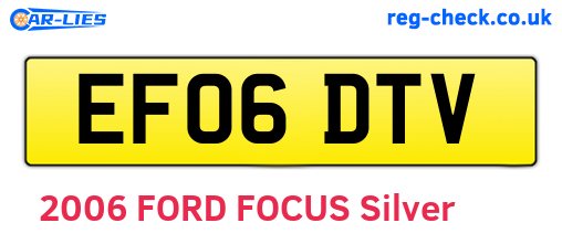 EF06DTV are the vehicle registration plates.