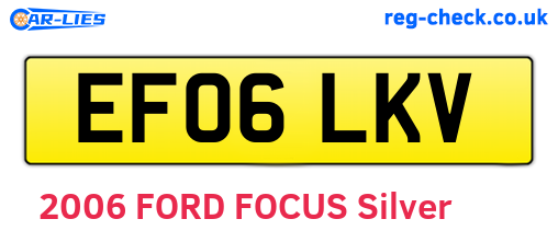 EF06LKV are the vehicle registration plates.