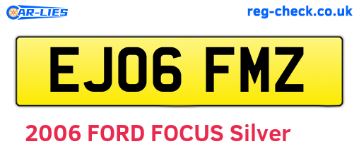 EJ06FMZ are the vehicle registration plates.