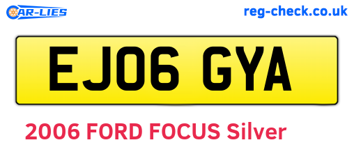 EJ06GYA are the vehicle registration plates.