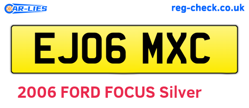 EJ06MXC are the vehicle registration plates.