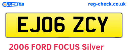 EJ06ZCY are the vehicle registration plates.