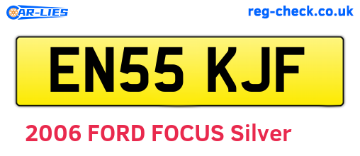 EN55KJF are the vehicle registration plates.