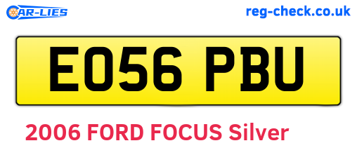 EO56PBU are the vehicle registration plates.