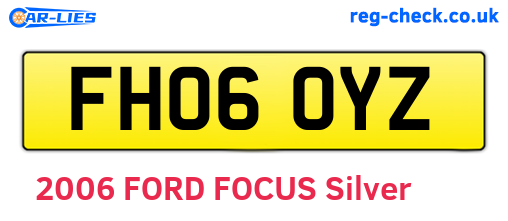 FH06OYZ are the vehicle registration plates.