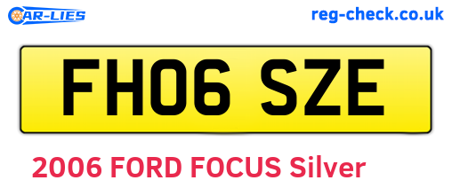 FH06SZE are the vehicle registration plates.