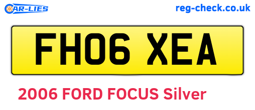 FH06XEA are the vehicle registration plates.