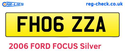 FH06ZZA are the vehicle registration plates.