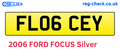 FL06CEY are the vehicle registration plates.