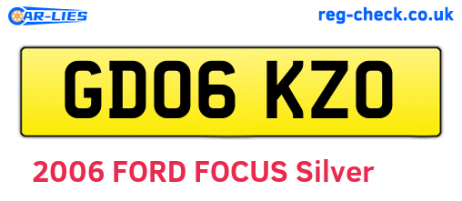 GD06KZO are the vehicle registration plates.