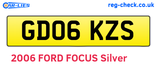 GD06KZS are the vehicle registration plates.