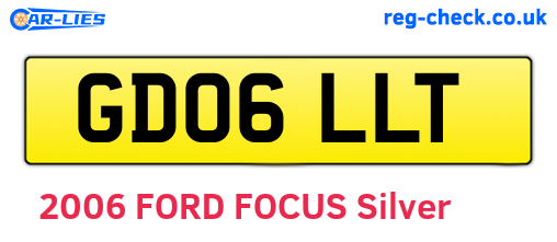 GD06LLT are the vehicle registration plates.