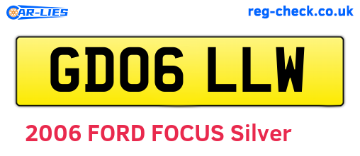 GD06LLW are the vehicle registration plates.