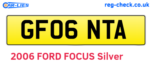 GF06NTA are the vehicle registration plates.