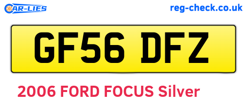 GF56DFZ are the vehicle registration plates.