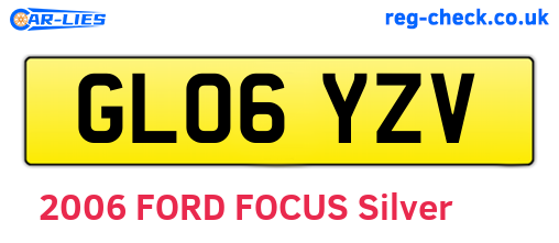 GL06YZV are the vehicle registration plates.