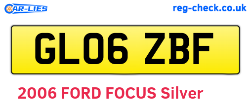 GL06ZBF are the vehicle registration plates.