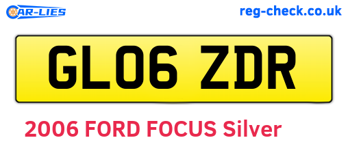 GL06ZDR are the vehicle registration plates.