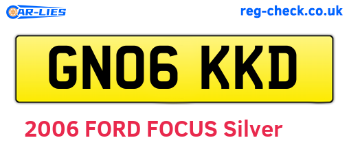 GN06KKD are the vehicle registration plates.