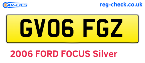 GV06FGZ are the vehicle registration plates.