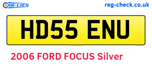 HD55ENU are the vehicle registration plates.