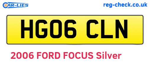HG06CLN are the vehicle registration plates.