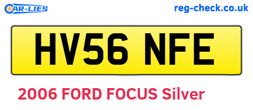 HV56NFE are the vehicle registration plates.