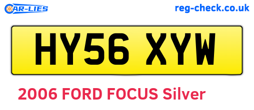 HY56XYW are the vehicle registration plates.
