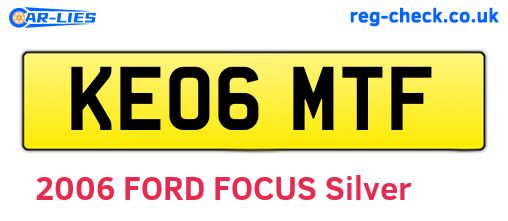 KE06MTF are the vehicle registration plates.