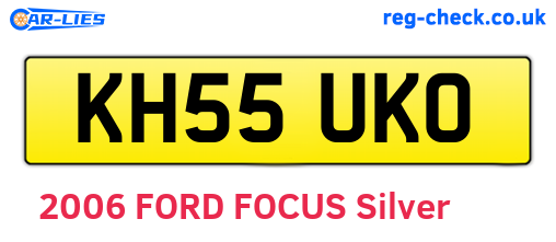 KH55UKO are the vehicle registration plates.