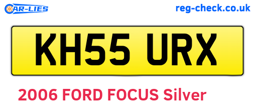 KH55URX are the vehicle registration plates.