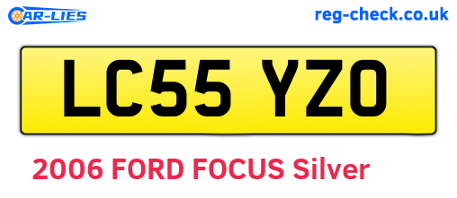LC55YZO are the vehicle registration plates.