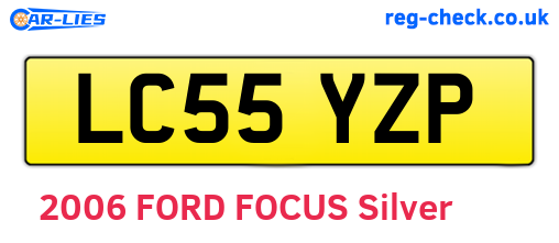 LC55YZP are the vehicle registration plates.