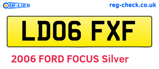 LD06FXF are the vehicle registration plates.