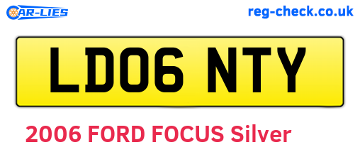 LD06NTY are the vehicle registration plates.