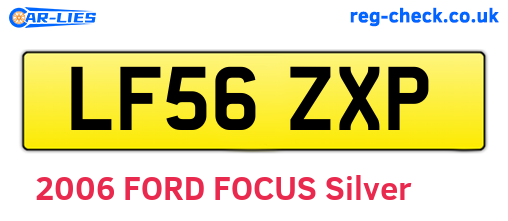 LF56ZXP are the vehicle registration plates.