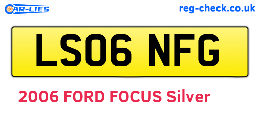LS06NFG are the vehicle registration plates.