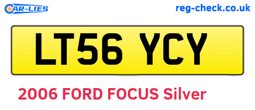 LT56YCY are the vehicle registration plates.