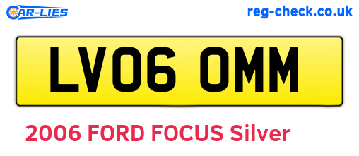 LV06OMM are the vehicle registration plates.