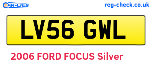 LV56GWL are the vehicle registration plates.