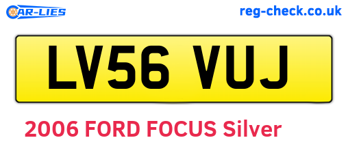 LV56VUJ are the vehicle registration plates.