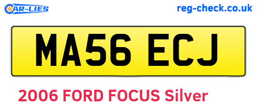 MA56ECJ are the vehicle registration plates.