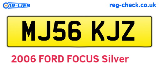 MJ56KJZ are the vehicle registration plates.