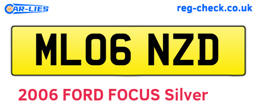 ML06NZD are the vehicle registration plates.