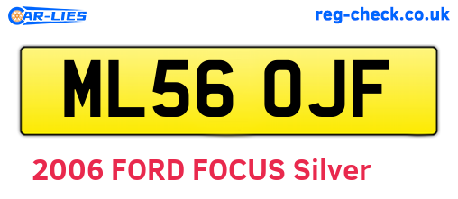 ML56OJF are the vehicle registration plates.