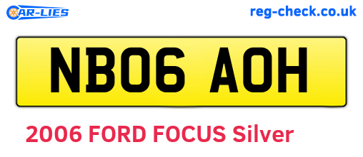 NB06AOH are the vehicle registration plates.