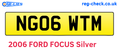 NG06WTM are the vehicle registration plates.